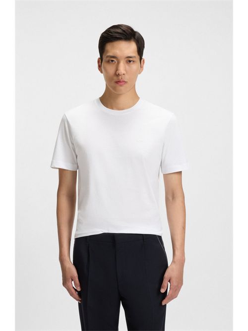 T-shirt in jersey di cotone con logo BOSS | THOMPSON 01/100-50468347